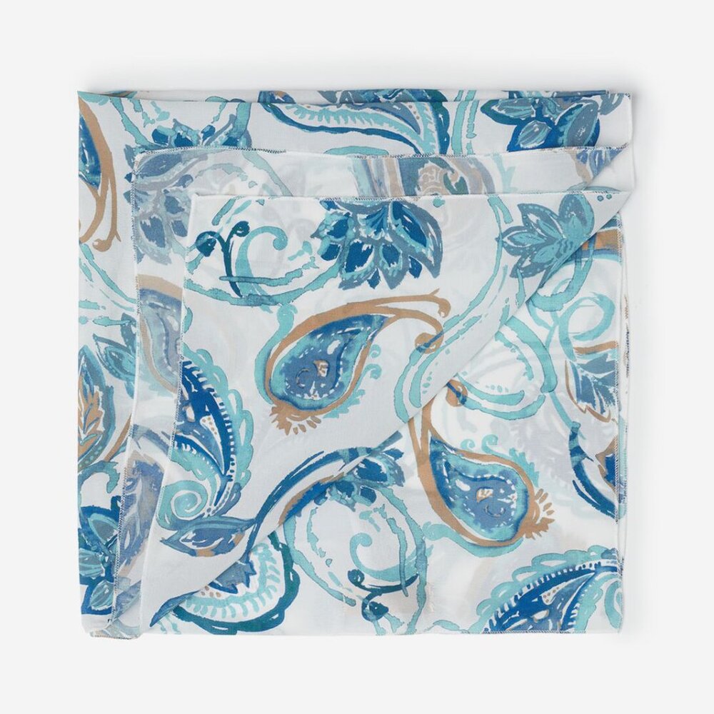 Falconeri Paisley Foliage Silk Scarf